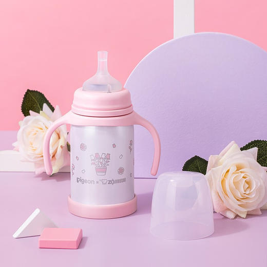 【6F】象印丨贝亲联名款保温杯/奶瓶/婴儿奶嘴杯/吸管杯12个月+小月龄水杯Pigeon BA24 商品图0