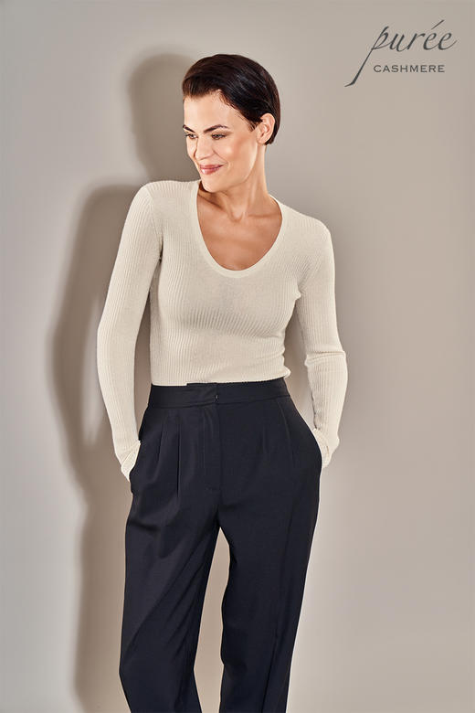#1972「RIBBED BODY SUIT」45% CASHMERE 55% SILK  罗纹连体衣 商品图1