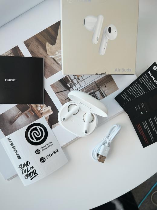 原价599！noise Air buds真无线蓝牙耳机~操作方便，音质好，性价比超高。✅降噪✅半入耳，佩戴稳固久戴不痛✅续航久，省电！✅type-c充电口 ✅安卓苹果通用！ 商品图14