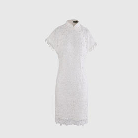 手工钉珠装饰改良小旗袍