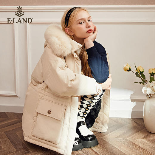 衣恋简约毛领羽绒服EEJDB4VC1C 商品图0