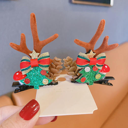【圣诞节头饰】圣诞老人可爱森系发饰圣诞帽发夹饰物小礼物饰品发卡 商品图5