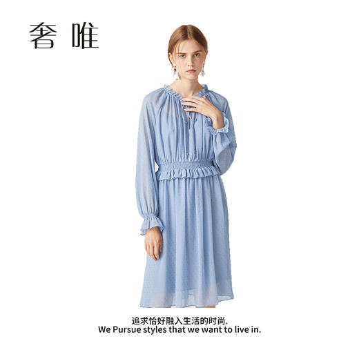 【现货】中长款高腰连衣裙 E191241016 商品图0