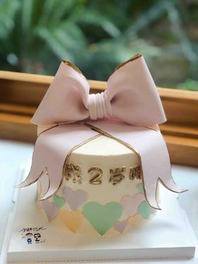 翻糖蝴蝶结奶油蛋糕 下单前请仔细阅读商品详情