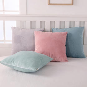 高枕无忧莫兰迪暖感抱枕   莫兰迪暖绒抱枕水晶绒保暖靠垫汽车沙发靠背办公室午休腰枕