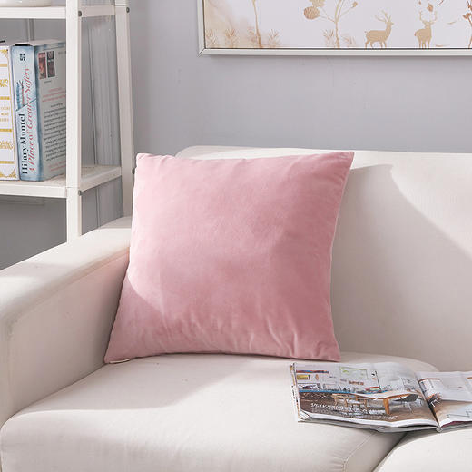 高枕无忧莫兰迪暖感抱枕   莫兰迪暖绒抱枕水晶绒保暖靠垫汽车沙发靠背办公室午休腰枕 商品图5