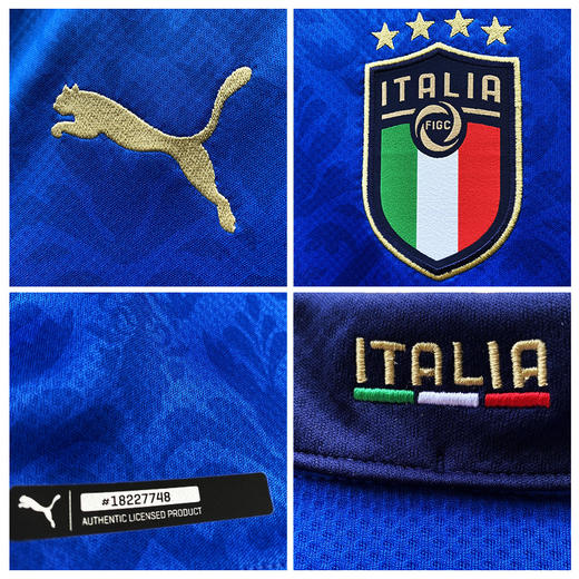【连印号】SFS彪马正版2021欧洲杯意大利主场球衣球迷版短袖足球服756468-01 商品图3