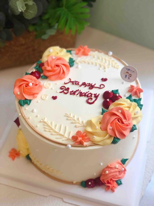 简洁奶油花奶油蛋糕  下单前请仔细阅读商品详情 商品图1