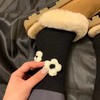 小红书立体毛线针织花朵中筒袜女ins个性韩可爱自制花朵秋冬长袜 商品缩略图1