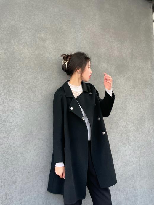 【伯妮斯茵】端庄优雅复古盘扣毛呢大衣 6C4306 商品图2