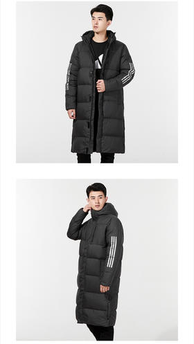 阿迪达斯neo男装 2021冬季新款户外运动服保暖防风舒适休闲长款外套羽绒服H45242