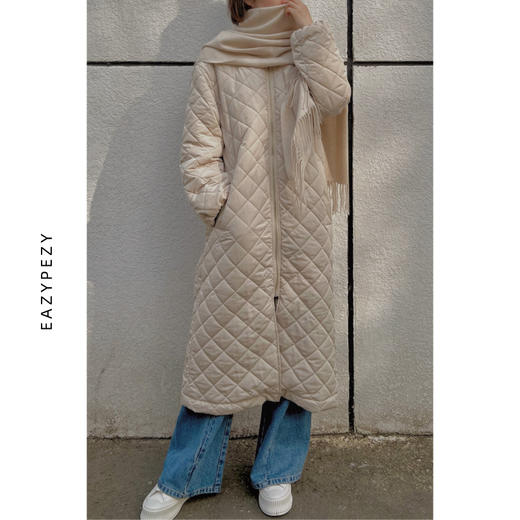 EAZYPEZY 长款绗缝棉服 商品图0