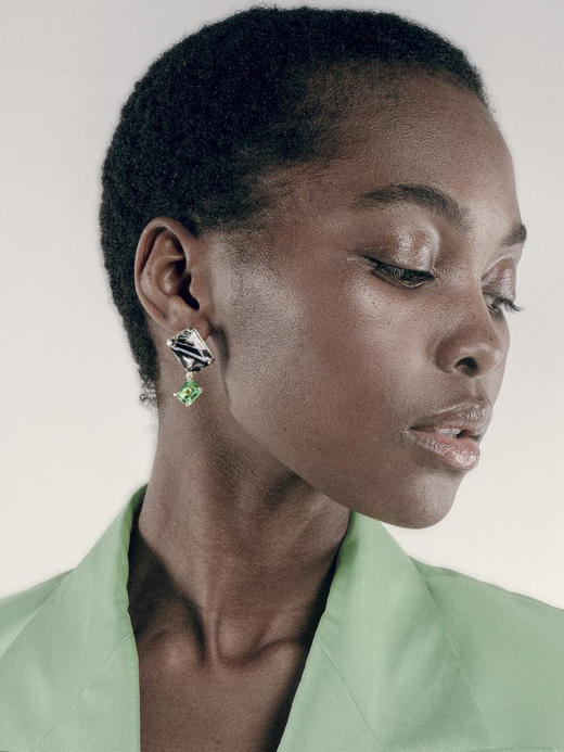 北京仓｜Wouters Hendrix-Marbled&Peridot-大理石 橄榄石 耳环［比利时设计师］ 商品图2