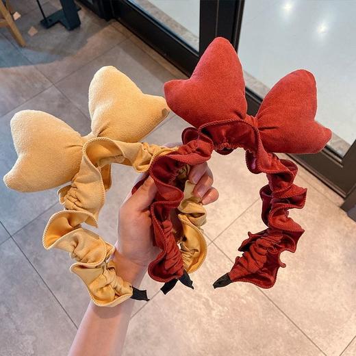 大蝴蝶结洗脸发箍可爱发卡发箍外戴 商品图2