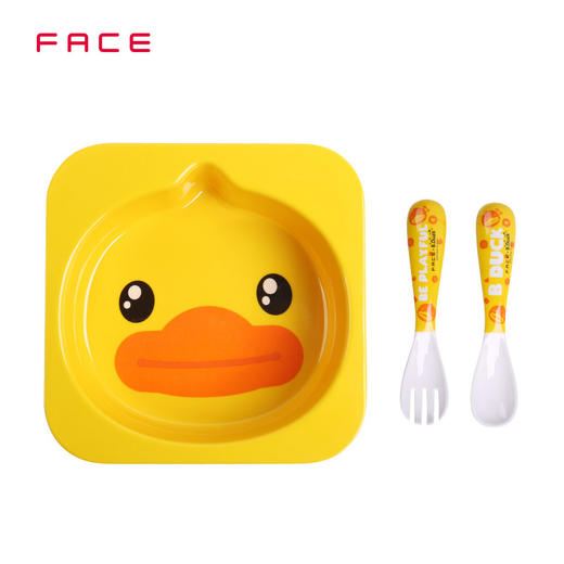 FACE小黄鸭餐具三件套BD-W2黄色勺子+叉子+碗 商品图0