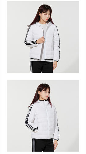Adidas阿迪达斯羽绒服女2021冬季新款运动防风短款保暖外套HF0501