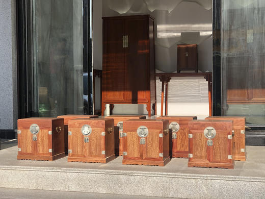 红桥红  家具严选  缅甸花梨（大果紫檀）【38故宫款·官皮箱】 商品图1
