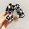 【两只装】网红韩国ins黑白格子大肠发圈棋盘格笑脸小熊头绳扎马尾皮筋秋冬发饰 商品缩略图4