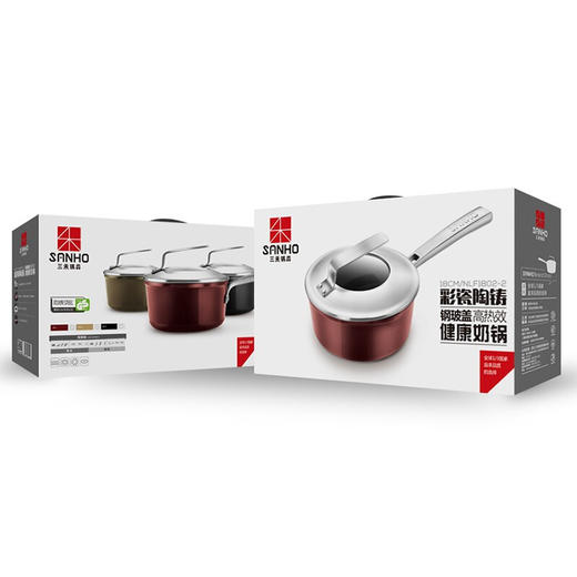 NLF1802-2三禾彩瓷陶铸等离子奶锅18CM 商品图4