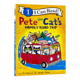 皮特猫 家庭旅行 英文原版 Pete the Cat’s Family Road Trip I Can Read Level 1 幽默图画故事 英文版 进口英语书籍