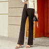 欧芮儿时尚简约开叉喇叭裤女2021冬季新款职业OL高腰休闲裤 商品缩略图1