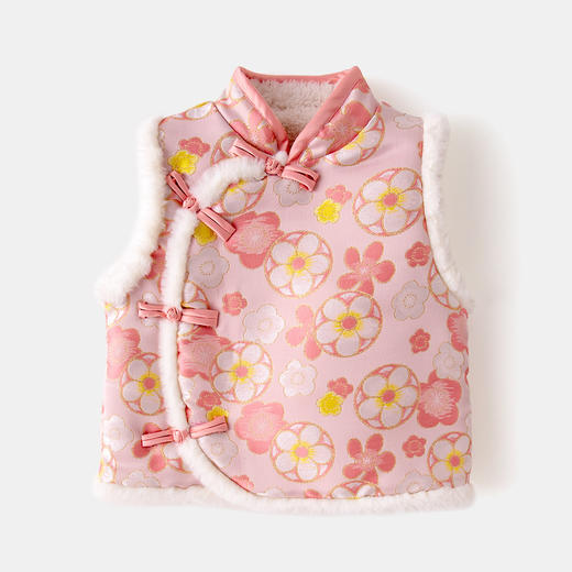 【国风马甲 保暖御寒】A类婴儿拜年服马甲秋冬宝宝冬款儿童中国风背心唐装嘟嘟家拜年服 商品图6