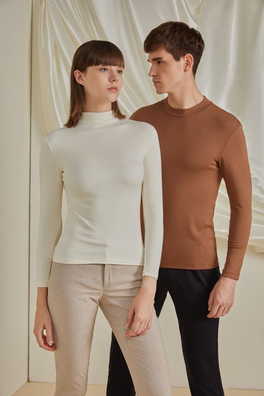 皮尔卡丹牛奶男女半高领打底衫 商品图1