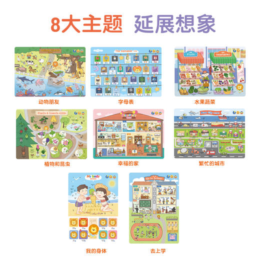【点读版】点读地板大海报-认知篇8张   0-4岁 商品图2