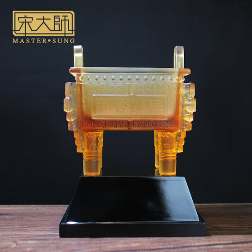 宋韶光新款 和鼎 和合鼎盛 古法琉璃摆件商务工艺礼品 商品图0