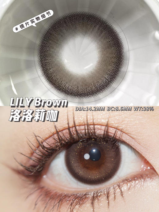 日抛美瞳 Kaylens 洛洛莉咖 14.2 细闪棕咖 商品图1