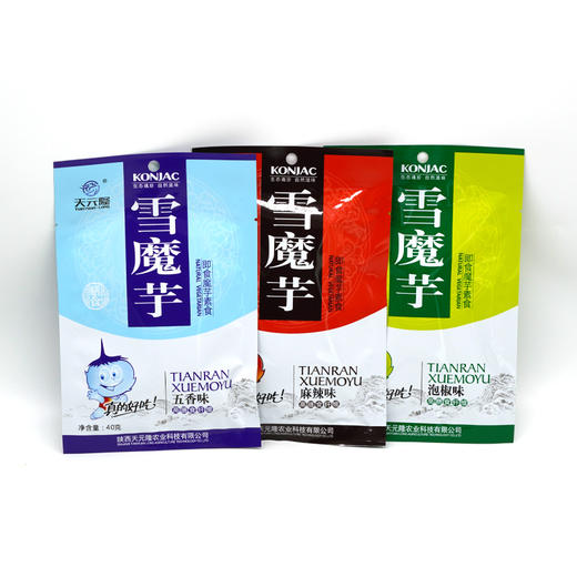 【宁商协作】 山阳县 自然滋味 天元隆即食魔芋素食麻辣五香泡椒口味40g/袋 商品图1