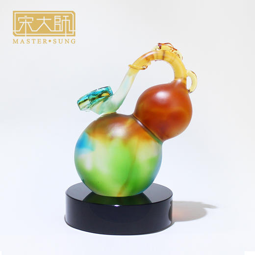 宋韶光新款 如意福禄 福寿连年 葫芦古法琉璃摆件商务工艺礼品 商品图4