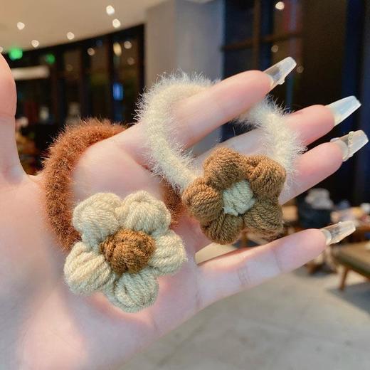 【2只装】小红书秋冬新款奶咖色系温柔高颜值仙女发圈 商品图1