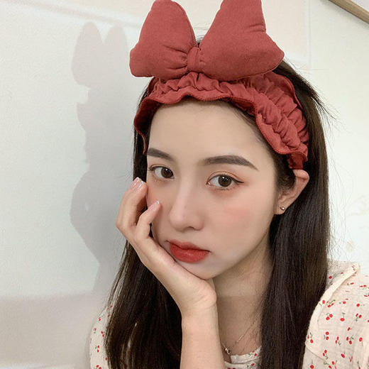 大蝴蝶结洗脸发箍可爱发卡发箍外戴 商品图7