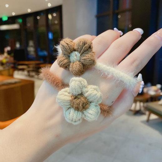 【2只装】小红书秋冬新款奶咖色系温柔高颜值仙女发圈 商品图0