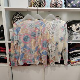 女杂花天丝羊毛上衣