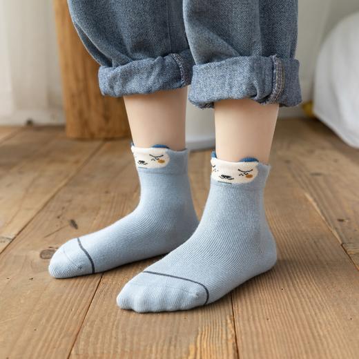 秋冬卡通恐龙棉袜儿童袜子中筒袜男女童婴儿宝宝纯色新款日系 商品图4