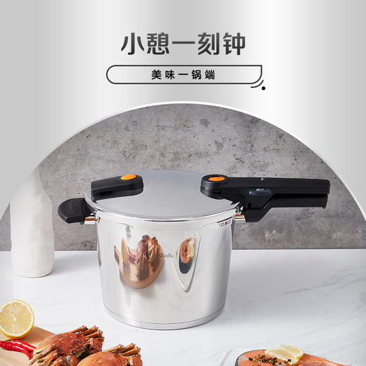 德国进口菲仕乐新味达快22厘米6升高速快锅小蓝盖 商品图2