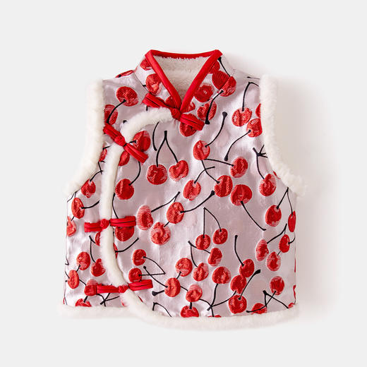 【国风马甲 保暖御寒】A类婴儿拜年服马甲秋冬宝宝冬款儿童中国风背心唐装嘟嘟家拜年服 商品图8