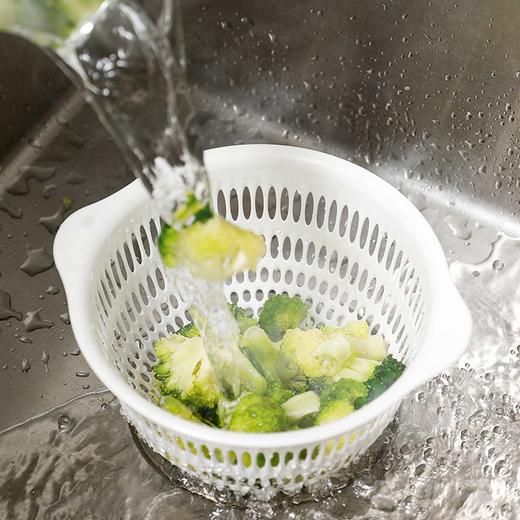 日本进口inomata沥水篮子家用水果蔬菜沥水筛洗菜淘米漏盆 商品图2