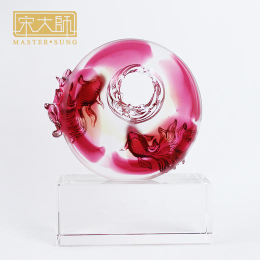 宋韶光新款 圆满 喜聚双全 古法琉璃摆件商务工艺礼品 商品图4