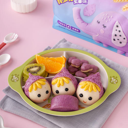 新良妈咪宝焙胚芽自发粉500g/1kg紫薯味婴儿胚芽面粉宝宝多口味果蔬自发面粉 商品图3