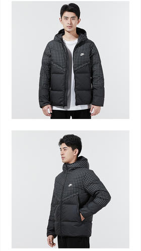 耐克NIKE 男子 羽绒服 短款 连帽 羽绒服 SF WINDRUNNER JKT AOP 羽绒夹克DD6964-010	