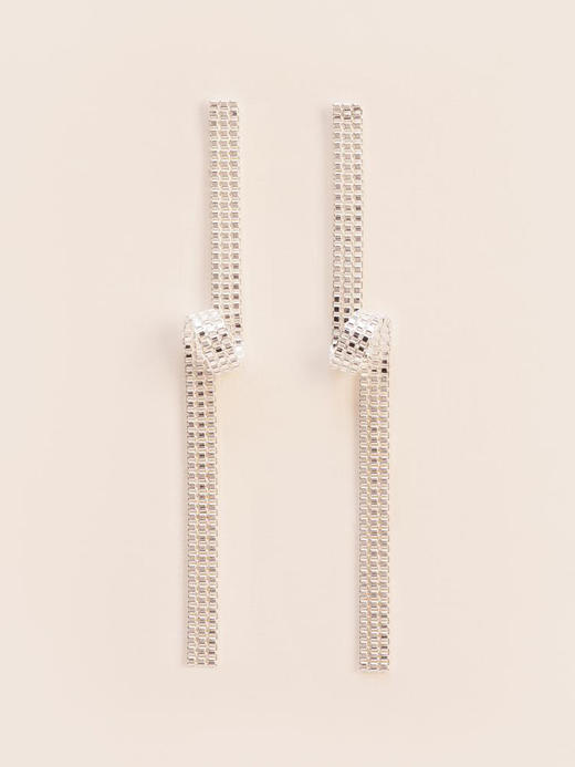 北京仓｜Wouters Hendrix-Long Twisted-扭曲 耳环（银色）［比利时设计师］ 商品图0