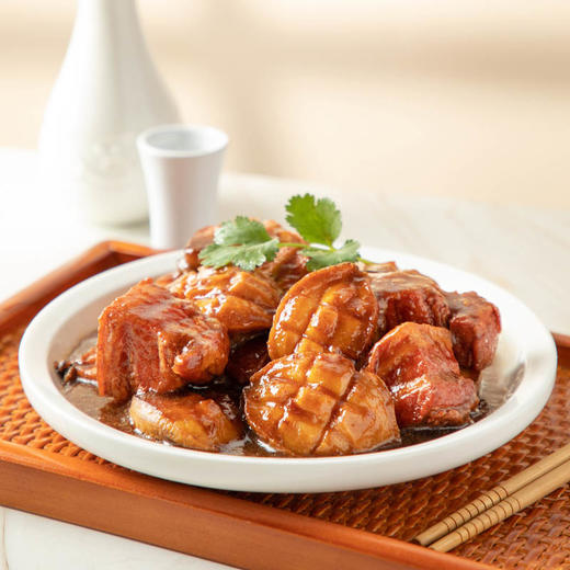 【鲍鱼红烧肉（六头鲍）】鲍鱼鲜香弹嫩 肉质饱满 精选优质五花肉 口感鲜美更营养 商品图3