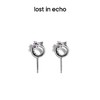 lost in echo 原创设计师品牌 不对称设计感可拆卸个性钉头锆石螺旋耳钉 商品缩略图0