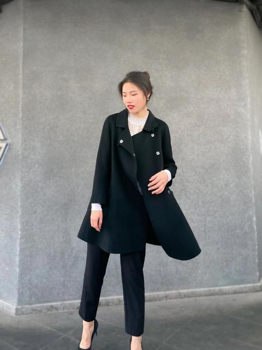 【伯妮斯茵】端庄优雅复古盘扣毛呢大衣 6C4306 商品图5