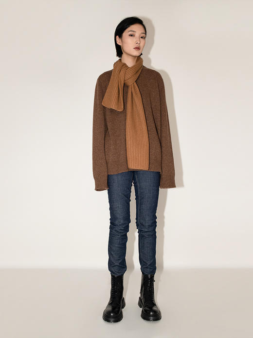 女士2021新款纯山羊绒4股加厚围巾 商品图2