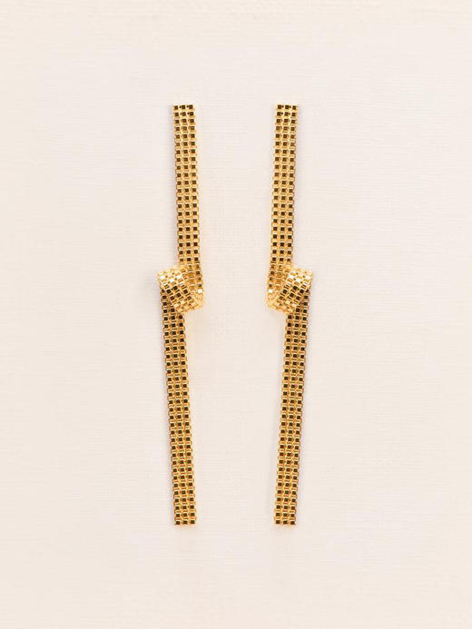 北京仓｜Wouters Hendrix-Long Twisted-扭曲 耳环（金色）［比利时设计师］ 商品图1