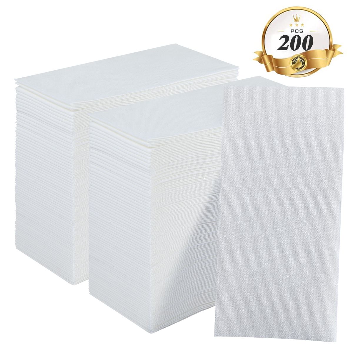 Bathroom,Weddings,Parties Silver and White Elegant Decorative Paper Guest Towels for Kitchen Soft and Absorbent Line-Feel Dinner Napkin Jolly CHEF Disposable Hand Towels 